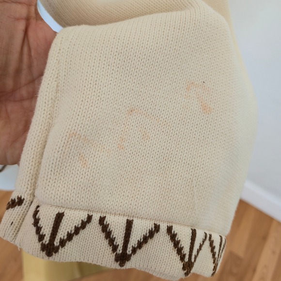 Prana Breathe Cream Organic Cotton Hooded Sweater Size L Boho Western Artisan - Picture 6 of 10